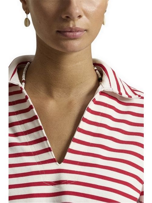 felpa donna a righe bianco e rosso Ralph Lauren | 211A12733002